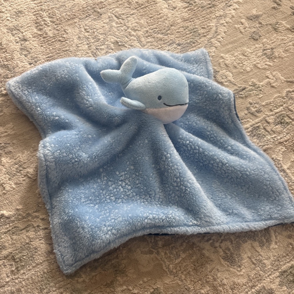 Carters Just One You Plush BLUE WHALE Security Lovey Toy